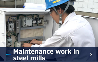 Maintenance work in steel mills